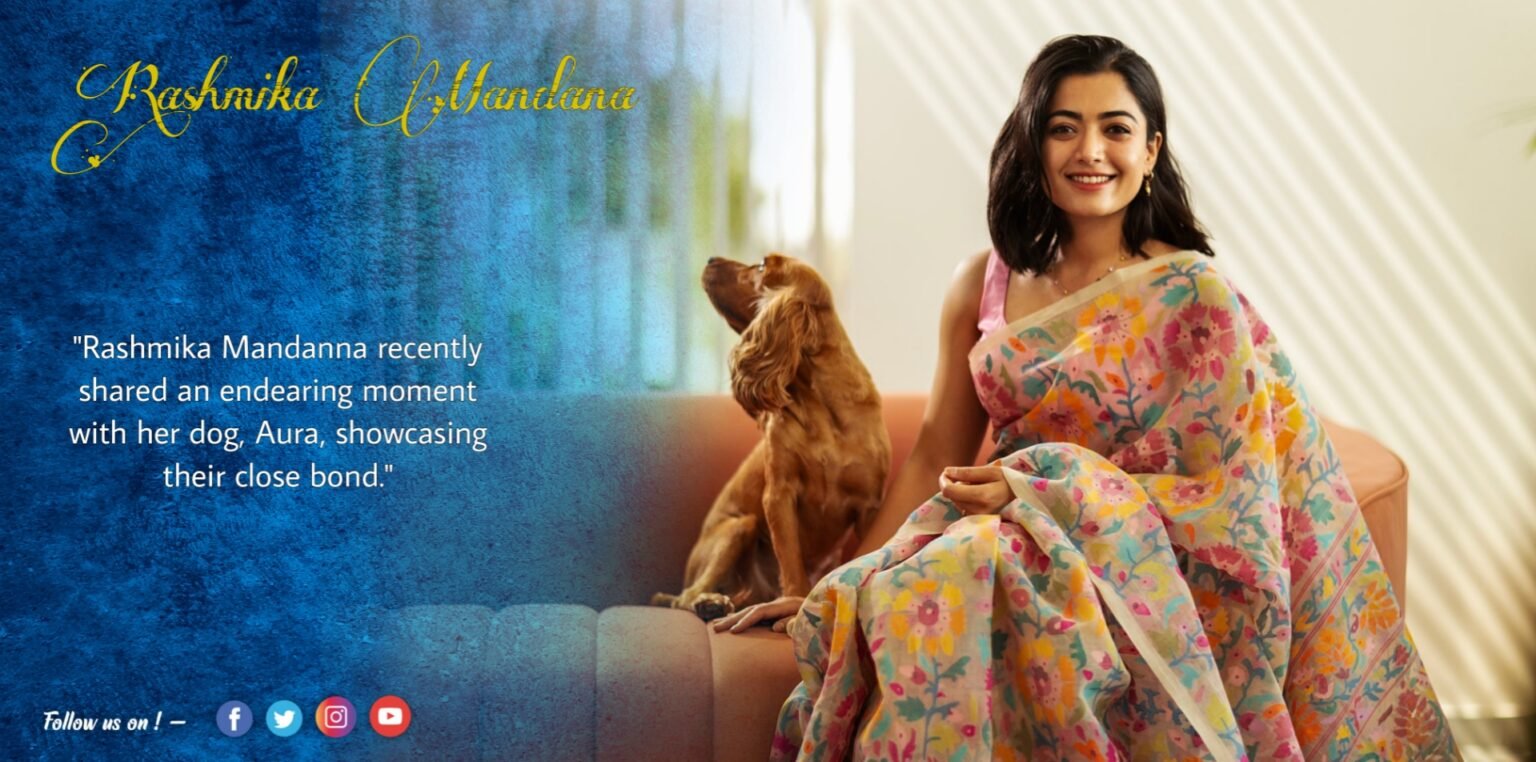 Rashmika Mandanna recently shared an endearing moment with her dog Aura showcasing their close bond 1